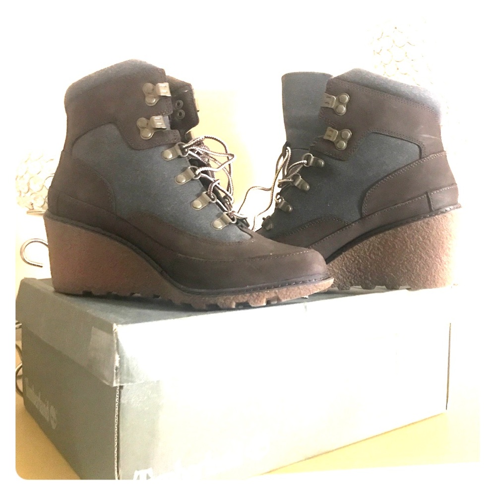 Wedge timberland boots